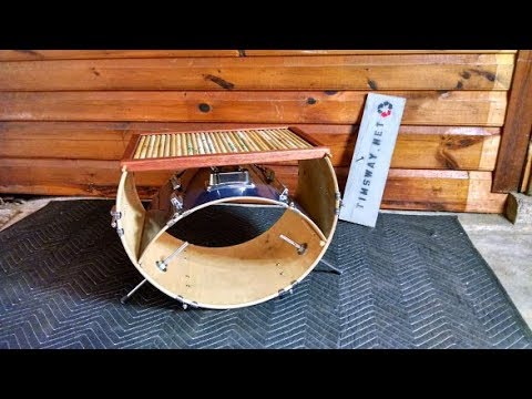 Bass Drum and Drum Sticks Coffee Table