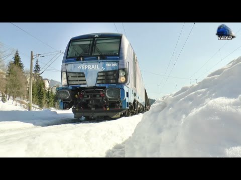 Siemens Smartron 192 005-3 & Mecanic Super Engineer in Zăpadă/Snow in Gara Predeal Station