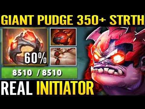🔥 WTF GIANT PUDGE 350+ Str - Real Initiator IMBA Tanker Late Game Giant's Ring ITEM 7.29 Dota 2 Pro
