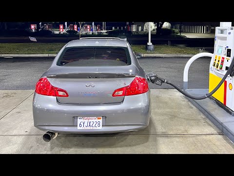 Isr gt single exit exhaust G37s sedan , pulls and sound clips