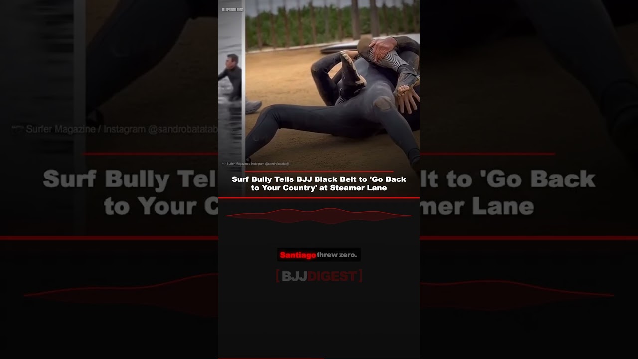 Surf Bully Tells BJJ Black Belt to 'Go Back' #Shorts