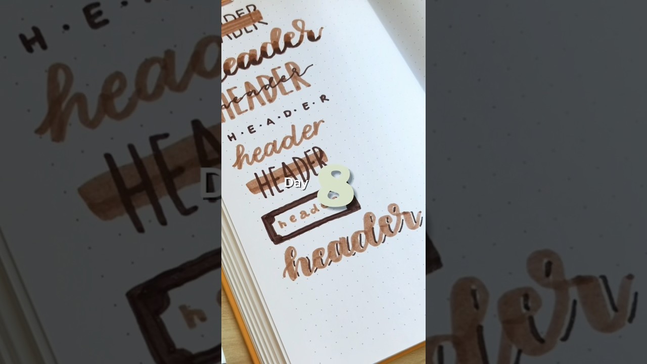 ✨FUN + EASY✨ day 8 of 30 fonts #handlettering #journal #font