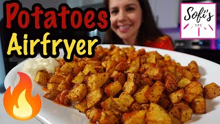 How to Make Patatas 🥔 Bravas 🔥 in an Air Fryer – Simple Spanish Tapas! 🇪🇸 Air fried potatoes