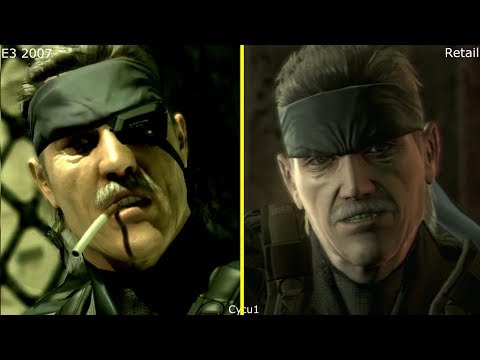 Metal Gear Solid 4 E3 2007 Demo vs Retail PS3 Graphics Comparison