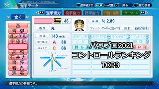 【パワプロ2021】コントロールランキングTOP3 #Shorts