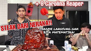 Download lagu I COOKED A SUPER SPICY TOMAHAWK STEAK FOR JEROME POLIN, UNTIL HE CAN'T EVEN COUNT NUMBERS! mp3