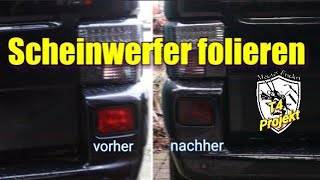 Scheinwerfer folieren Nebelscheinwerfer Tönen T4