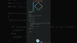 Hollow diamond pattern program in less than 60 seconds #shorts #shortvideo #shortsfeed #softethics
