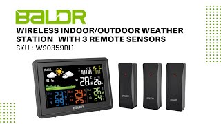 BALDR Wireless Indoor/Outdoor Weather Station with Temperature Monitor