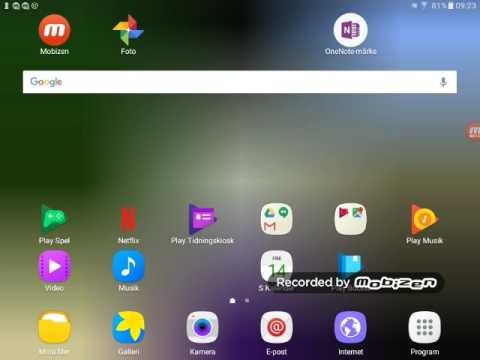 Visar hur man spelar in med sin samsung