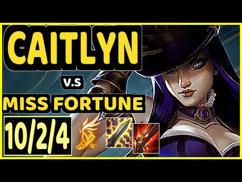 YUUKI60 (CAITLYN) vs MISS FORTUNE - QUADRAKILL 10/2/4 KDA BOTTOM ADC GAMEPLAY - EUW Ranked DIAMOND