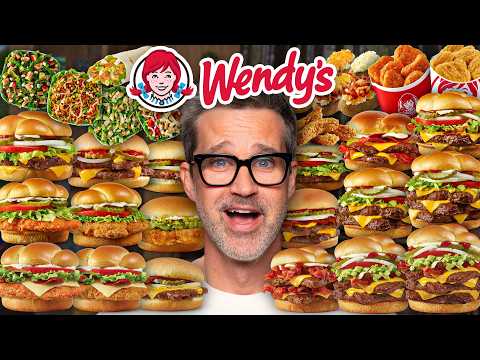 We Try EVERY Burger At Wendy's