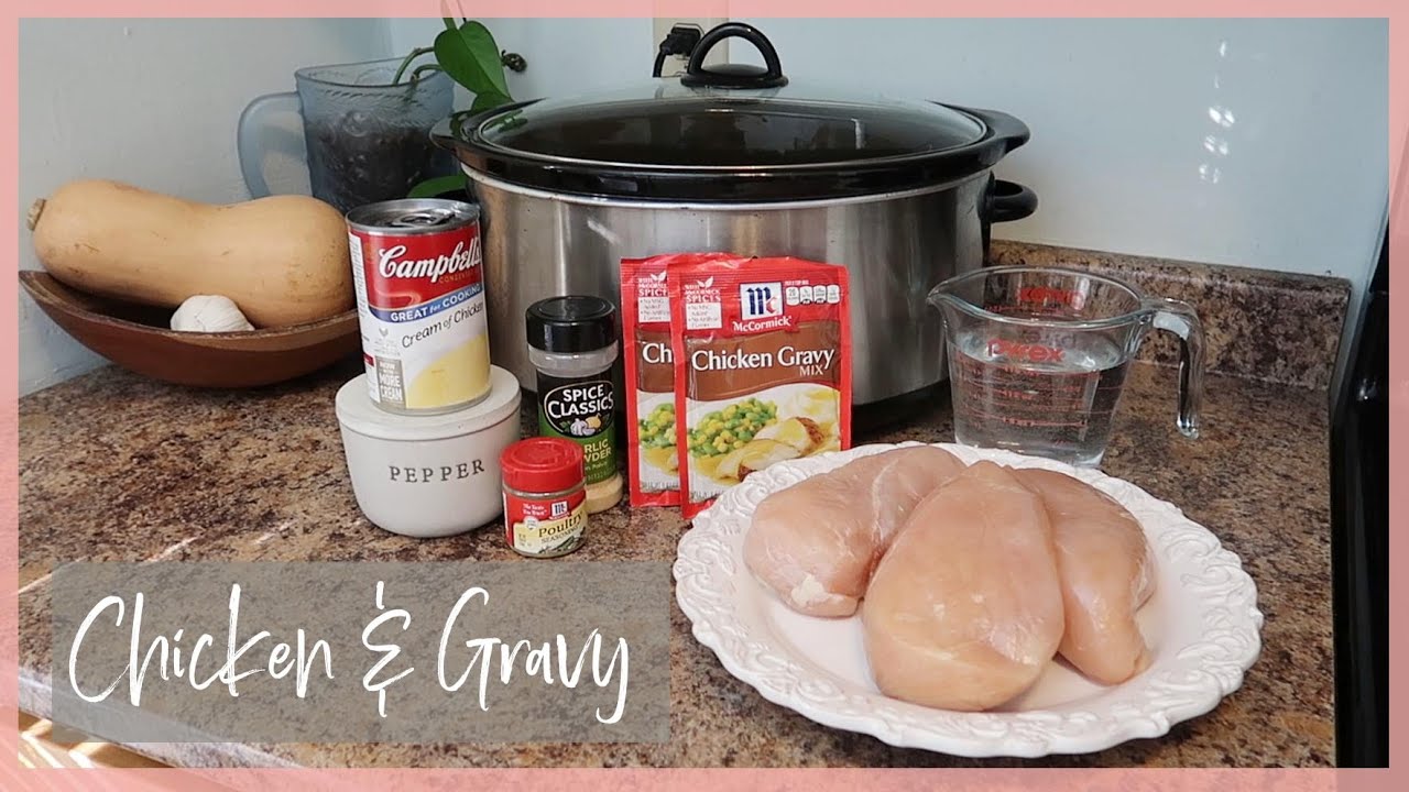 Crockpot Chicken and Gravy (Dump and Go Slow Cooker Recipe)