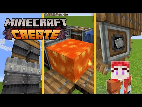 5 Super Easy ESSENTIAL absolute beginner contraptions for your Minecraft Create World.