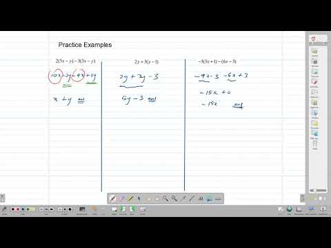 Simplifying Algebraic Expressions