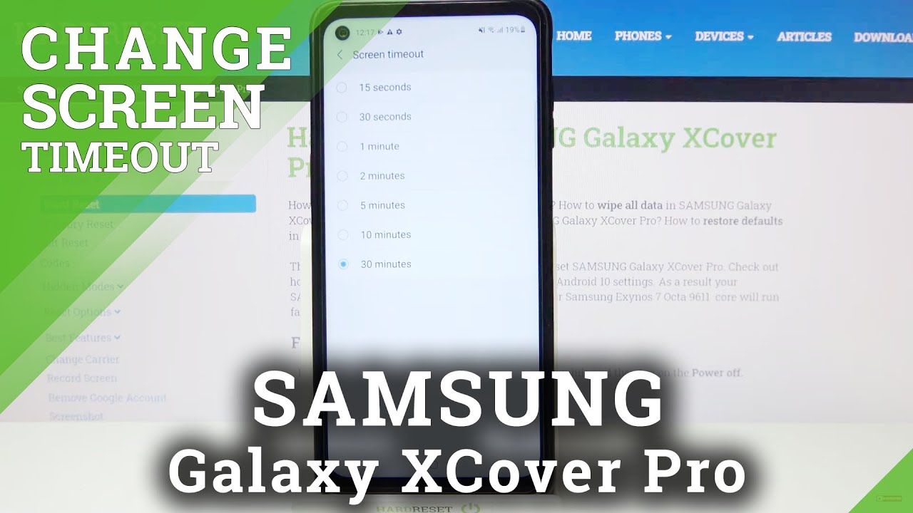 How to Adjust Display Sleep Time in Samsung Galaxy XCover Pro - Change Screen Timeout