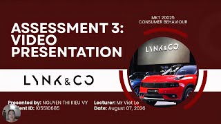 MKT20025 - Consumer Behaviour - 105510685 - Assignment 3: Video Presentation