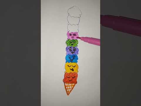 ice cream 🎨 #viral #artshorts #youtube #youtubeshorts #like #art #subscribe #colour #fyp