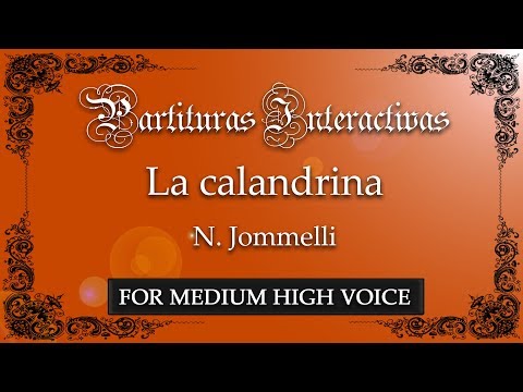 Chi vuol comprar la bella calandrina KARAOKE FOR MEDIUM HIGH VOICE - Jommelli - Key: C Major