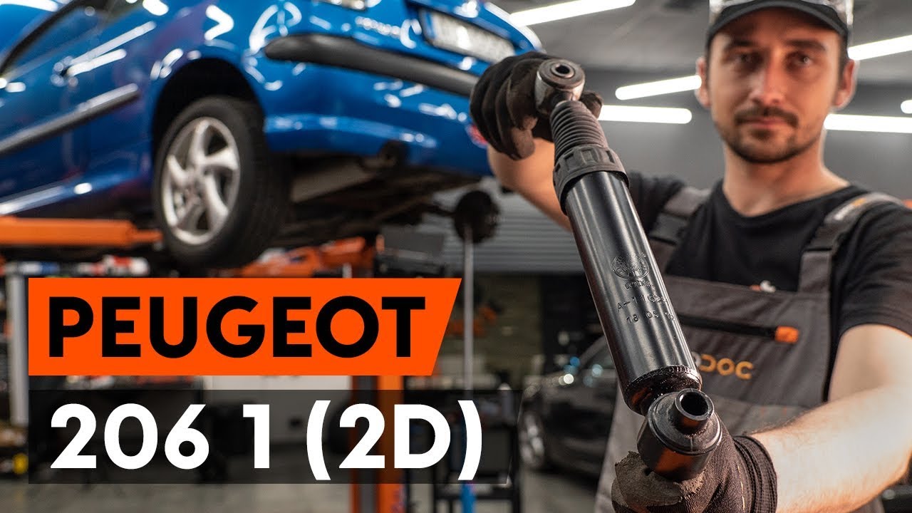 Kako zamenjati avtodel amortizer zadaj na avtu Peugeot 206 CC 2D – vodnik menjave