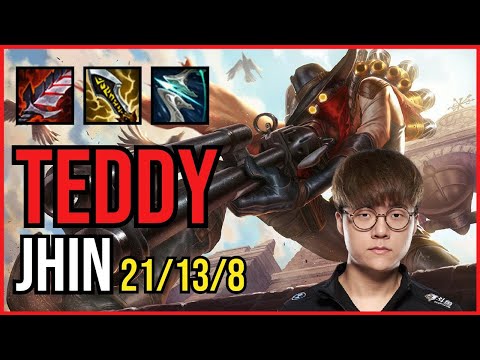 TEDDY - JHIN vs. KAI'SA ADC | KR GRANDMASTER | PATCH 10.25 | QUADRAKILL