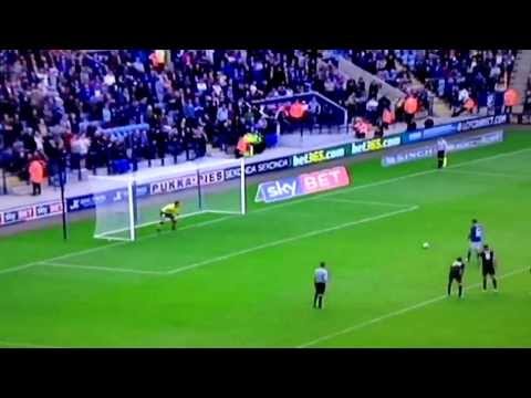 David Nugent penalty. Bizarre Scott Carson
