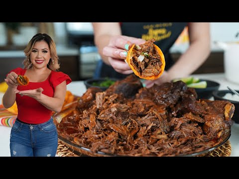 My Grandmas TOP of the line Mexican BARBACOA STREET TACOS ,super tender beef in beer red sauce!!!