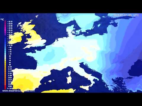 Temperature forecast Europe 2015-01-04