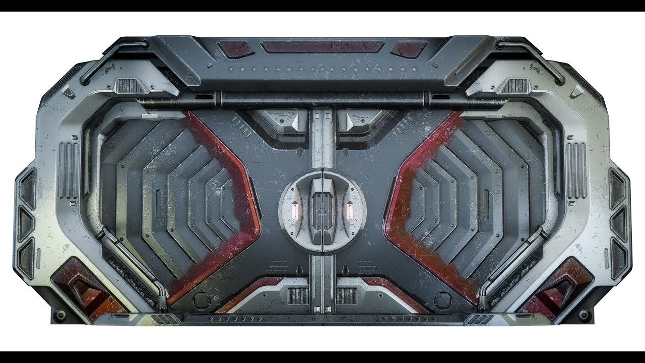 Sci-Fi Door Games 3D Model