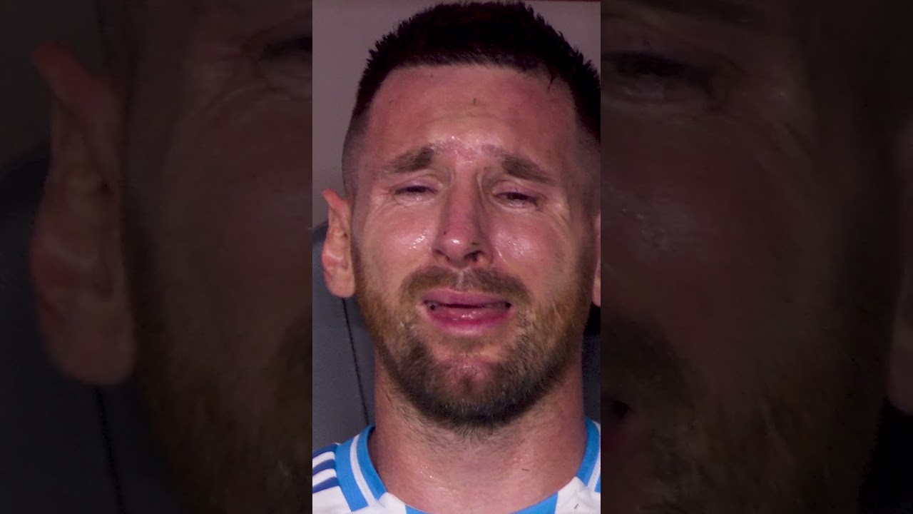 Messi EMOTIONAL After Exiting 2024 Copa Final #messi #argentina #soccer