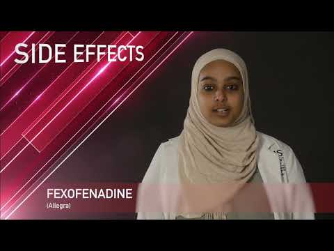 Fexofenadine, or Allegra Medication Information (dosing, side effects, patient counseling)