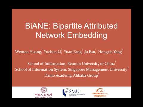 SIGIR 2020, BiANE: Bipartite Attributed Network Embedding.