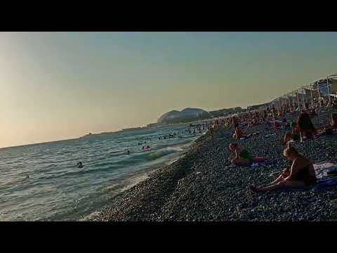 Adler Imereti Bay- Arfa Beach, early September 2022. The pure Black Sea is a relaxation for everyone