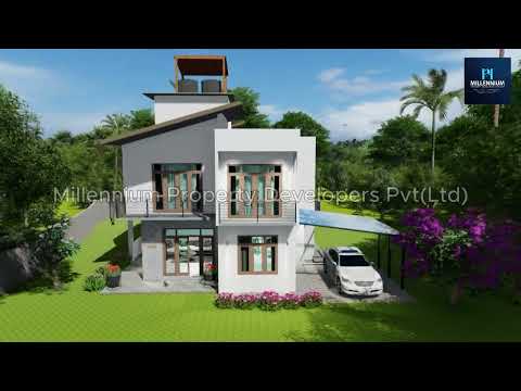 Modern Two Story House 3D Video