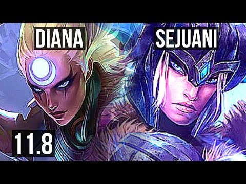 DIANA vs SEJUANI (JUNGLE) | 11/1/9, 2.4M mastery, Legendary | EUW Diamond | v11.8