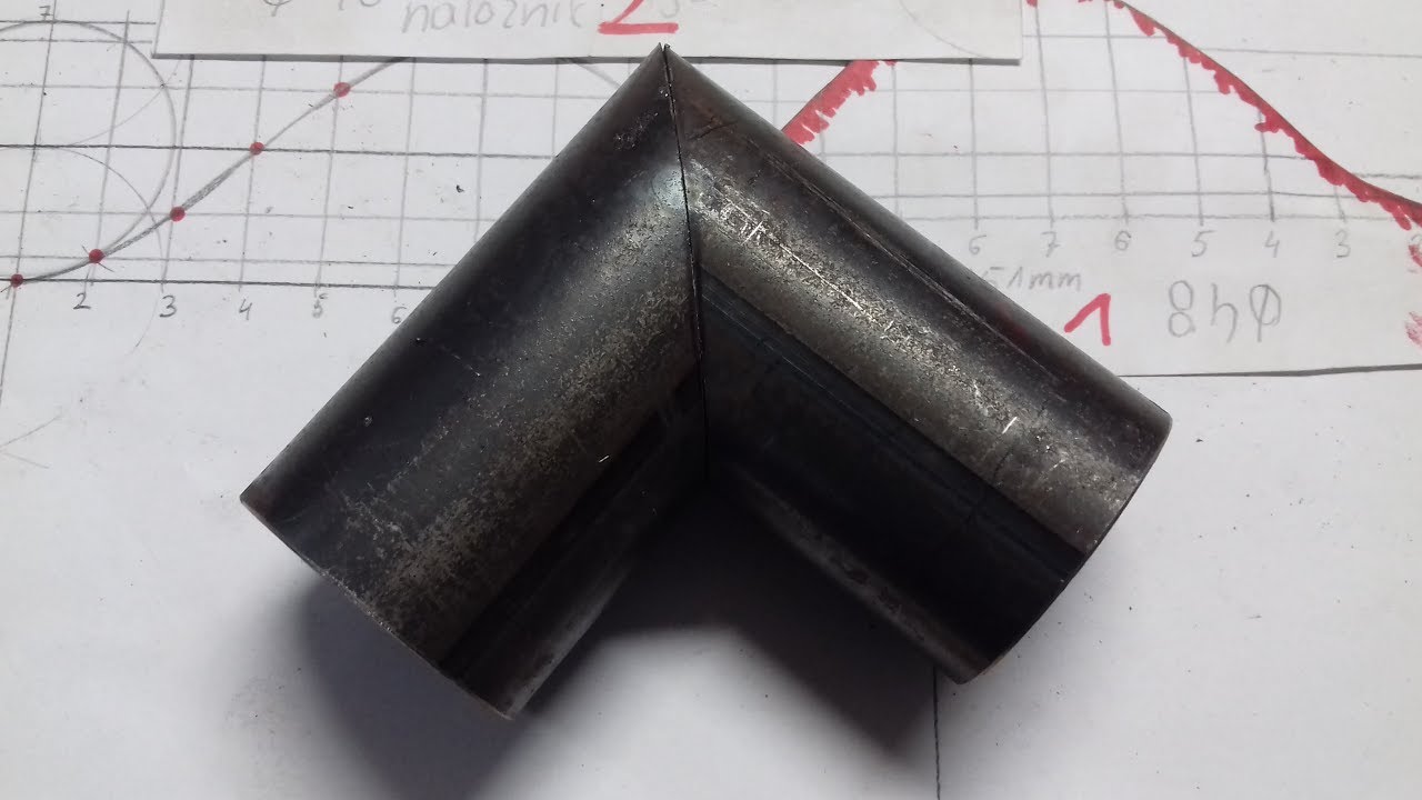 Połączenie rur  narożne 90°      Template to Miter Pipe