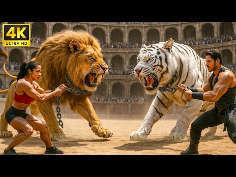 ⚔️ Ferocious Tiger White vs Massive Lion King | Ultimate Wild Animal Fights Showdown