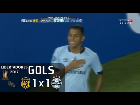Gols - Guaraní (PAR) 1 x 1 Grêmio - Libertadores 2017