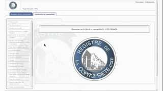 Overview of a registry on RegistreDeLaCopropriete.com