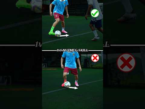 1v1 NUTMEG SKILL TUTORIAL ⚽️.#football #footballskills #soccer #nutmeg #shorts