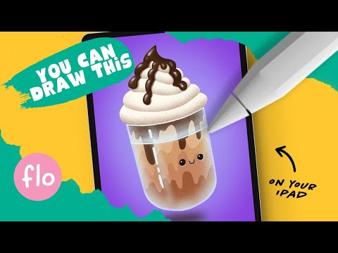 Anyone Can Draw This ICED COFFEE in PROCREATE