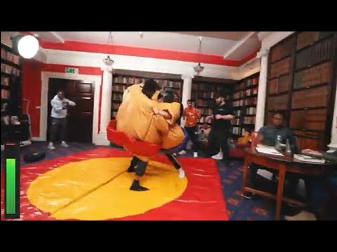 W2S And KSI Have Sumo Fight Sidemen Silent Library