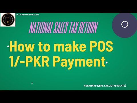 How to make POS PKR-01 Payment for National Sales Tax Return / POS Payment
