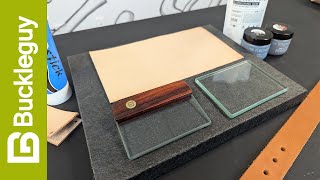 What are glass slickers used for in leathercraft?