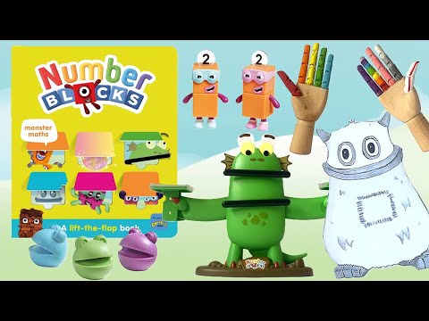 Numberblocks Monster Maths Book| Math Link Cubes 1-20 | Blockzilla, Big Tum, Terrible Twos |