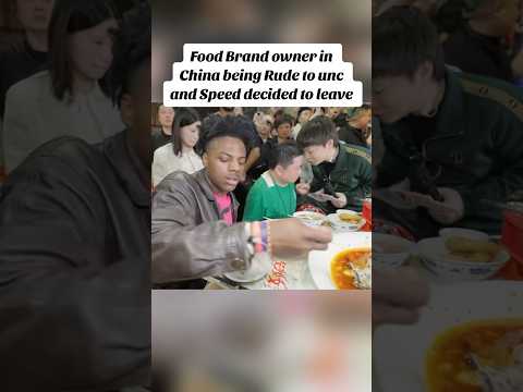 Food Brand owner in China being Rude to unc and Speed decided to leave #ishowspeed #china #shorts