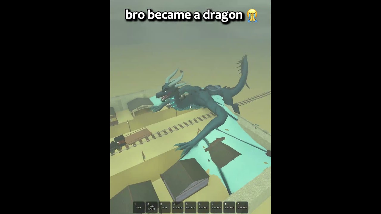 did bro become a freaking dragon #deadrails #roblox