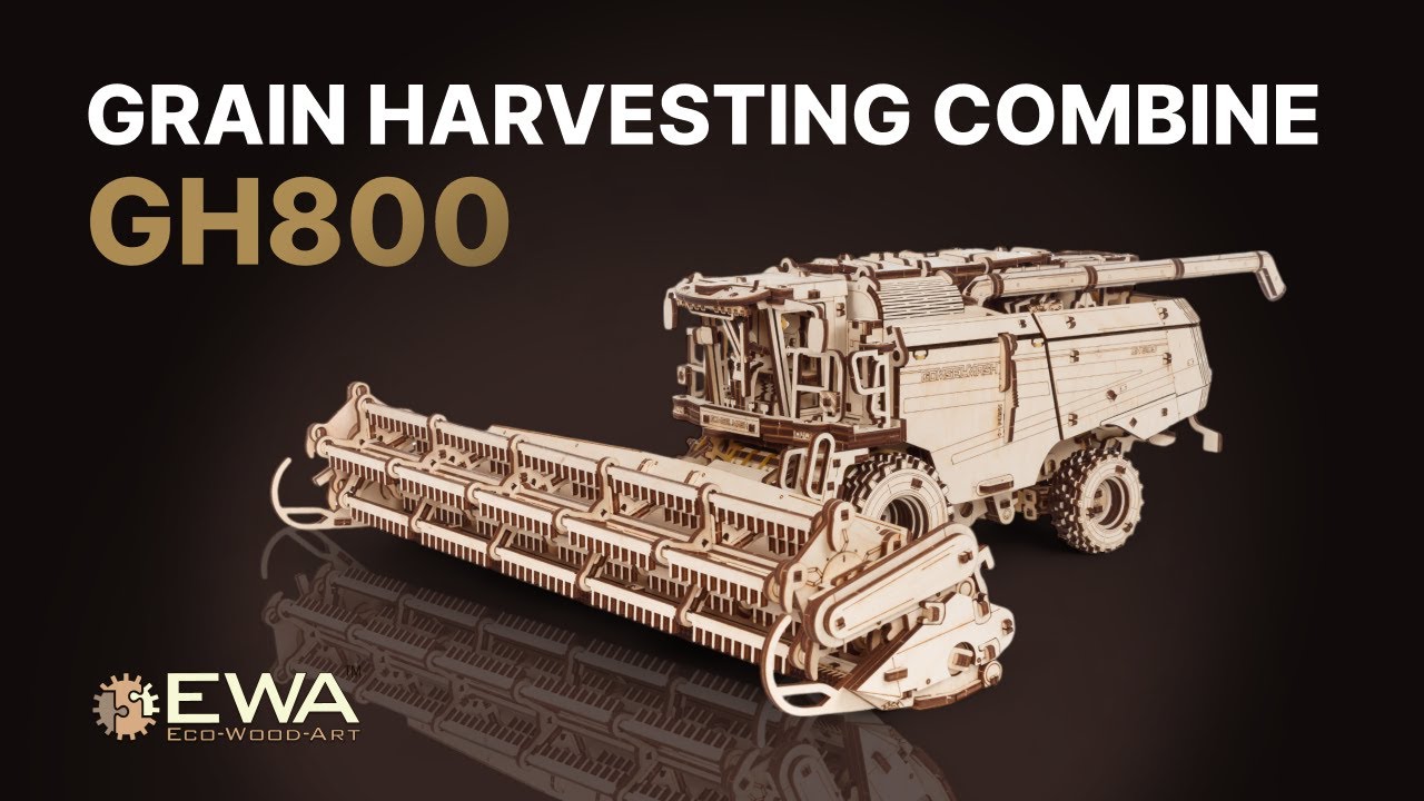 Eco-Wood-Art Construction kit Combine harvester GH800