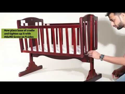 Installation Video Of R for Rabbit Dream Time Wooden Cradle for New Born Babies