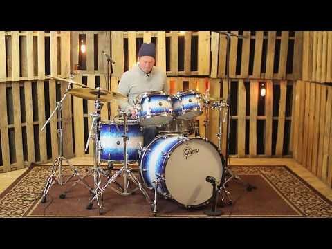 Gretsch Brooklyn Blue Burst Pearl Drum Set - 22, 10, 12, 16